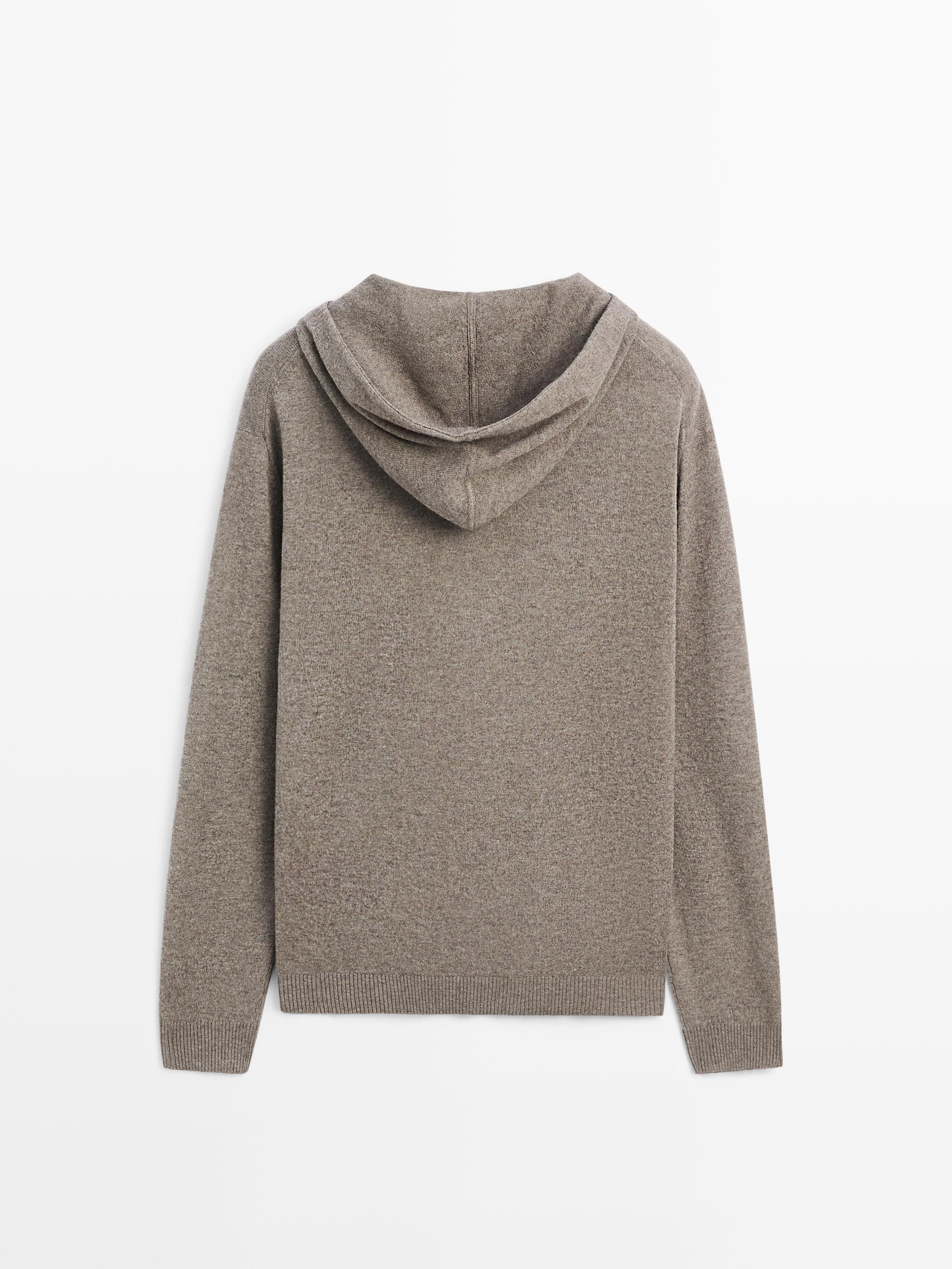 Cardigan laine à capuche